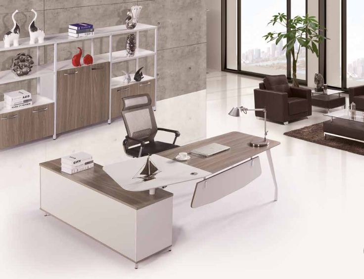 modern L shape Executive Office Desk with Extension – Eunicon interior