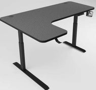 L-shape sit-stand work table