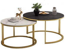 Load image into Gallery viewer, 2 Piece Nest Marble coffee Center Table
