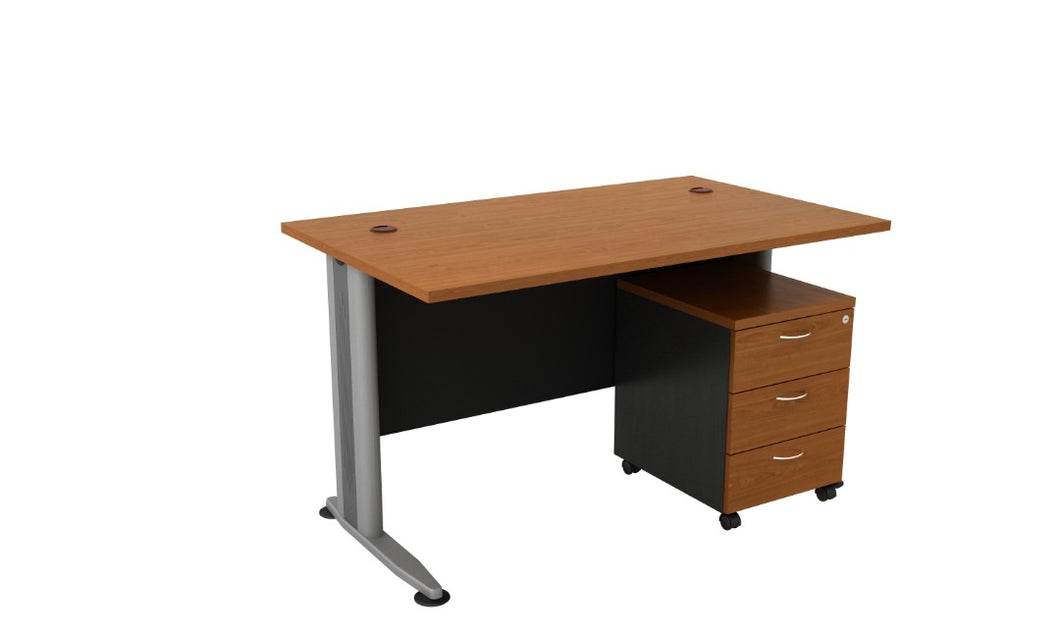 5ft office desk with mobile drawer