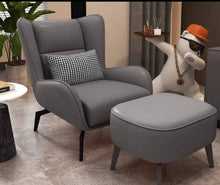 Load image into Gallery viewer, Contemporary Accent Chair with Ottoman
