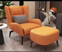 Load image into Gallery viewer, Contemporary Accent Chair with Ottoman
