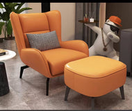 Contemporary Accent Chair with Ottoman