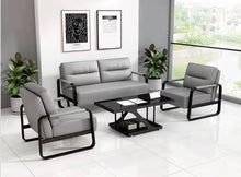 Load image into Gallery viewer, 5-Seater Tufted Office Reception Chair-Black
