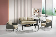 Load image into Gallery viewer, 5-Seater Tufted Office Reception Chair-Black
