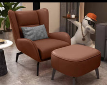 Load image into Gallery viewer, Contemporary Accent Chair with Ottoman
