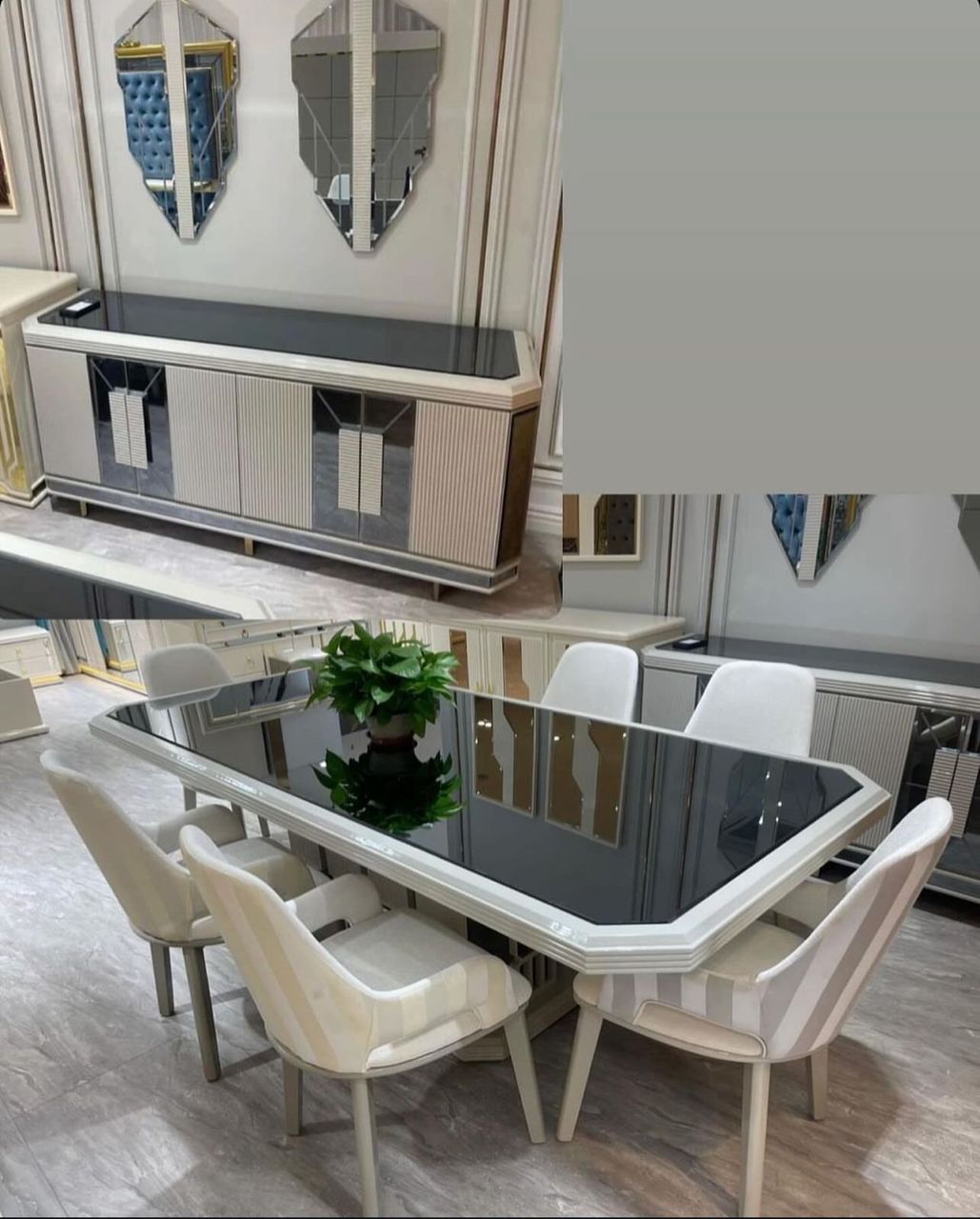 GlassTop Sitter Dining Table Set