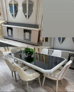 GlassTop 6 Sitter Dining Table Set