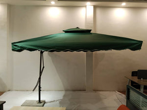 green Cantillever Parasol Umbrella