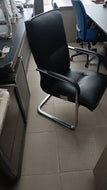 Executive leather Visitor chair-Black