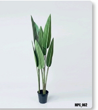 Load image into Gallery viewer, Artificial skybird plant with black planter
