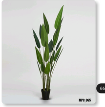 Load image into Gallery viewer, Artificial skybird plant with black planter

