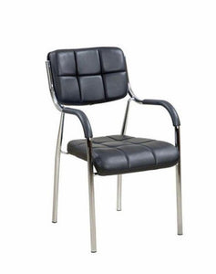 Steel Black visitors chair with Arms