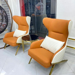 Modern Living Room Accent Chair with Iron Frame