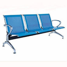 Load image into Gallery viewer, blue airport waiting bench
