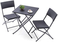 plastic rattan foldable table and chair