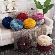 doughnut round suede throw pillow