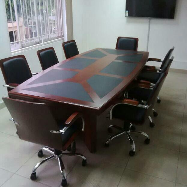 two toned 8 seater conference table