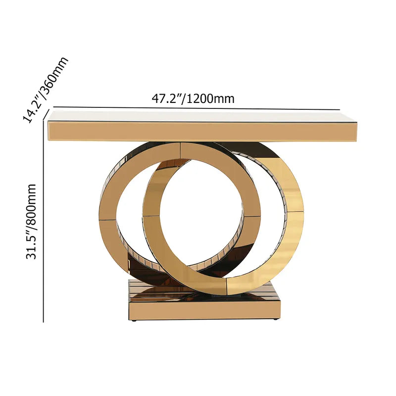 Modern Living room Console Table with Interlaced Rings
