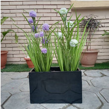 Load image into Gallery viewer, Black Artificial Reed Potted Plant with trough Vases
