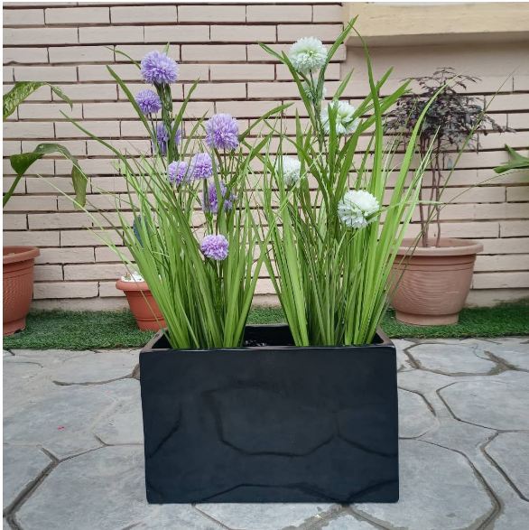 Black Artificial Reed Potted Plant