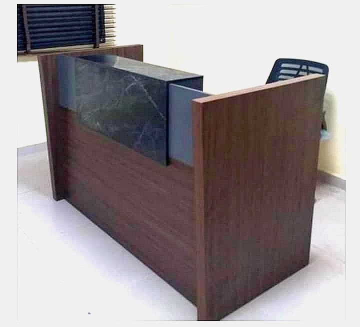 Contemporary Office Reception Desk with Marble design
