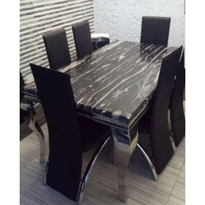 Marble 6 Sitter Dining Table Set
