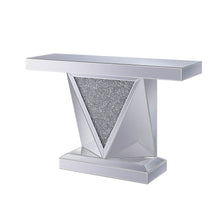 Load image into Gallery viewer, Crushed Diamond Living room Gold Console Table with Mirror
