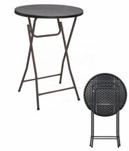 Load image into Gallery viewer, Small Black foldable Cocktail plastic table 80cm
