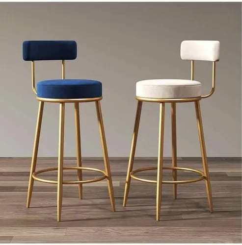 Suede gold Bar stools