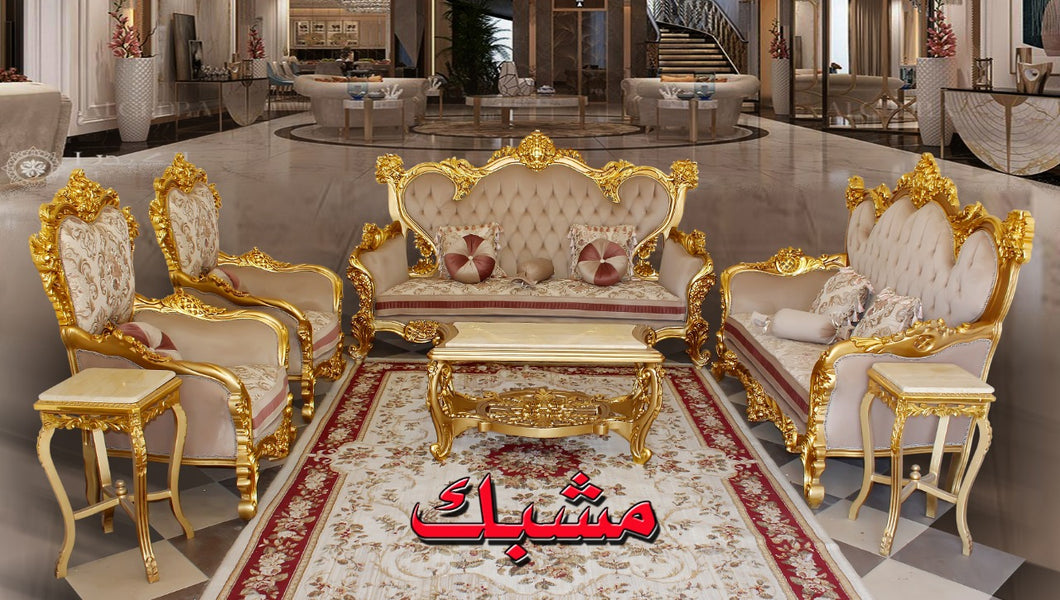 Luxury Gold Carved Royal furniture set (5)