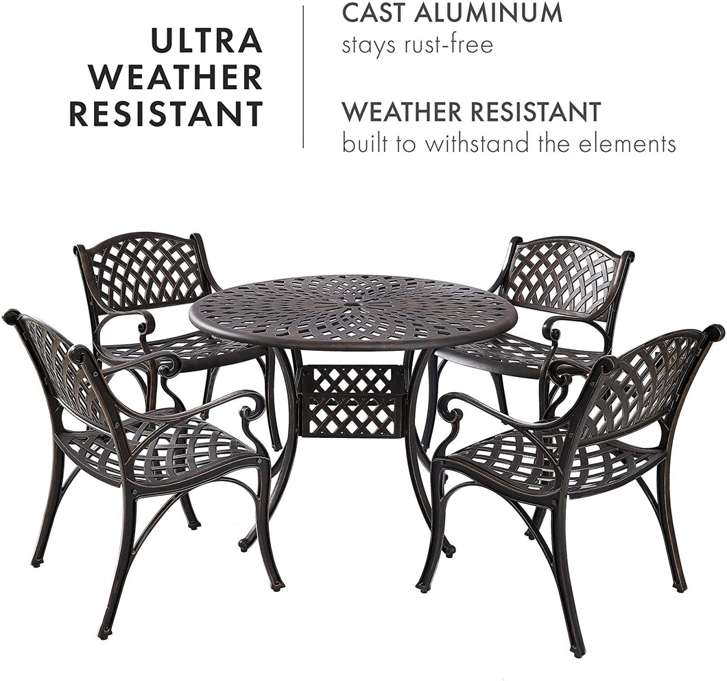 aluminum outdoor garden dining table chairs