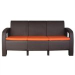 3 Sitter-Rattan-Plastic-Chair-Brown