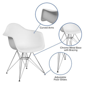 White Contemporary plastic Chair