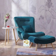 Contemporary Accent Chair with a stool