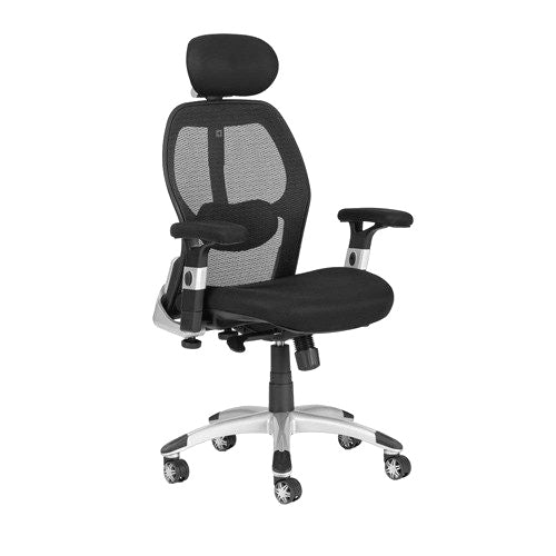 Adjustable arm mesh executive office chair