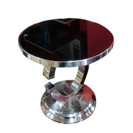 Glass side stool