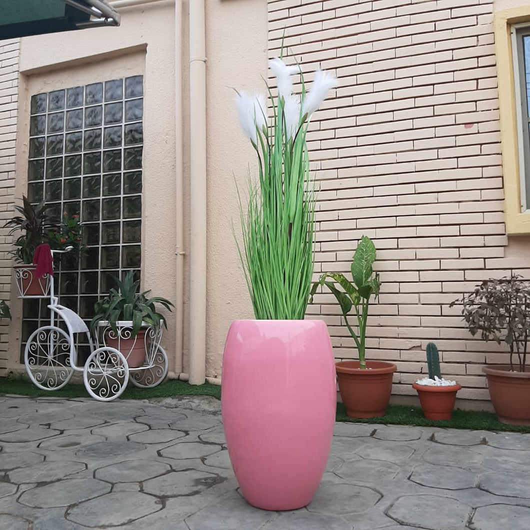 Artificial reed potted Plant with coloured planter 120cm