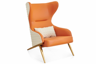 Modern Living Room Accent Chair with Iron Frame