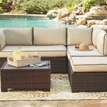 Beige-brown outdoor furniture set