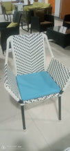 Load image into Gallery viewer, black and white outdoor garden chair
