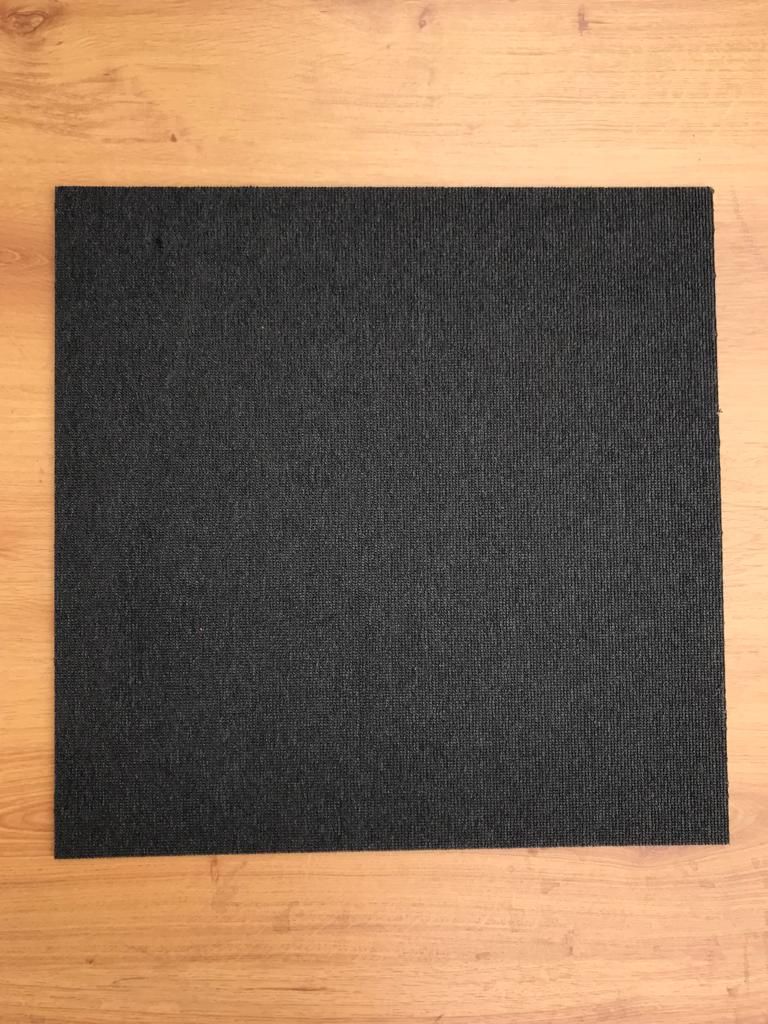 black woolen carpet tile