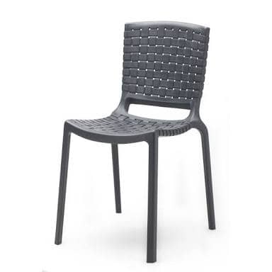 strong plastic outdoor chair black colour