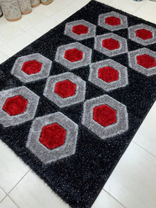 black grey center rug eunicon
