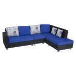Blue -black sofa set