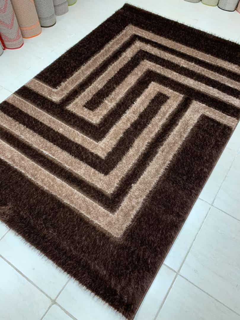 eunicon brown shaggy rug