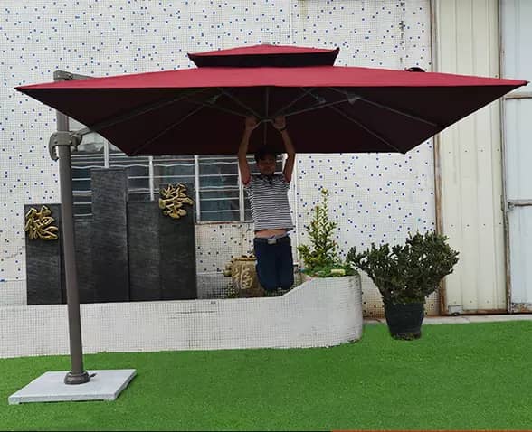 Outdoor Parasol Canopy cantilever Maroon