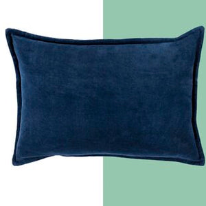 Navy Blue rectangle throw pillow
