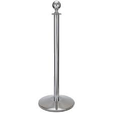 single stainless Crowd Control Barrier pole