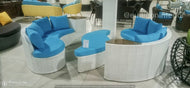 Curvey White Outdoor Sofa Ohair